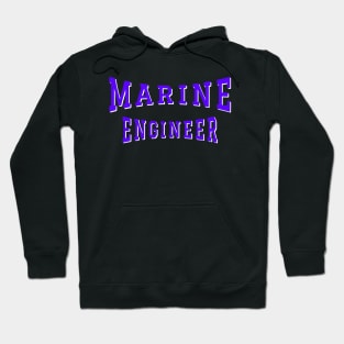 Marine Engineer in Purple Color Text Hoodie